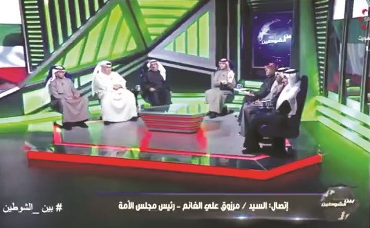 مداخلة رئيس مجلس الامة مرزوق الغانم في برنامج بين الشوطين ﻿