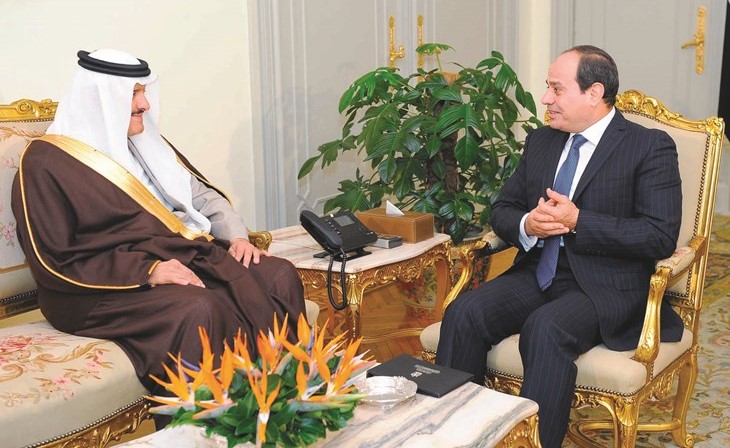 الرئيس عبدالفتاح السيسي مستقبلا الأمير سلطان بن سلمان﻿