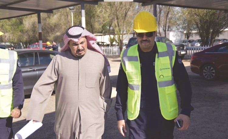  اللواء خالد عبدالله فهد و م.عماد الجلوي يتفقدان مراحل العمل﻿