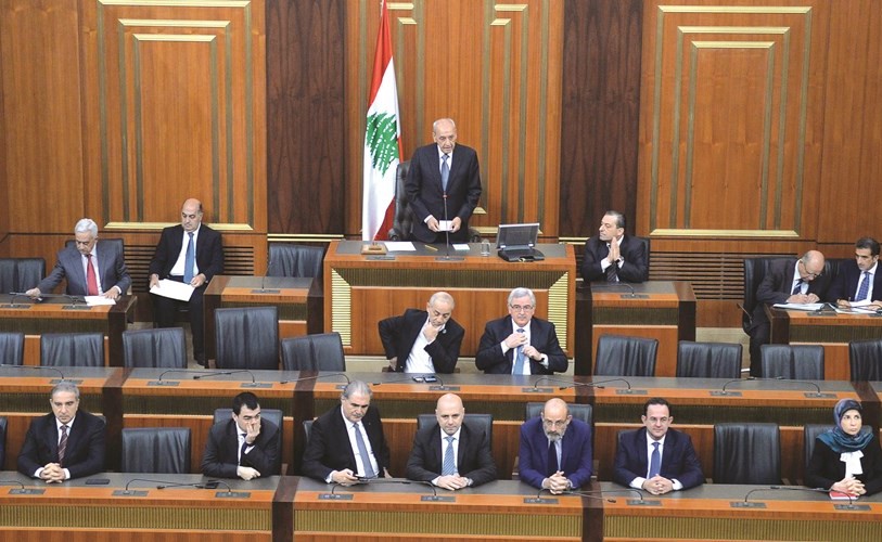 الرئيس نبيه بري مترئسا جلسة مجلس النواب الاستثنائية تنديدا بقرار ترامب بالاعتراف بالقدس عاصمة لإسرائيل- (محمود الطويل)﻿
