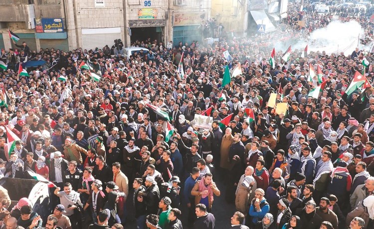 مسيرة احتجاجية على قرار ترامب باعتبار القدس عاصمة لإسرائيل
