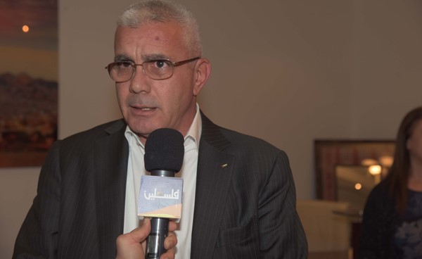 السفير الفلسطيني رامي طهبوب خلال الاعتصام