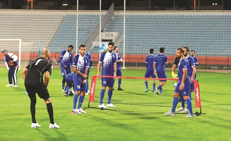 لاعبو المنتخب الوطني خلال التدريب الاول لهم﻿