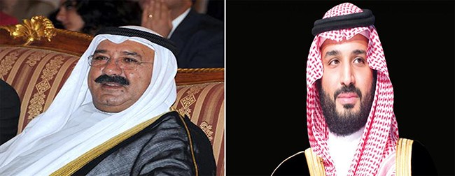 الأمير محمد بن سلمان والشيخ ناصر صباح الأحمد 
