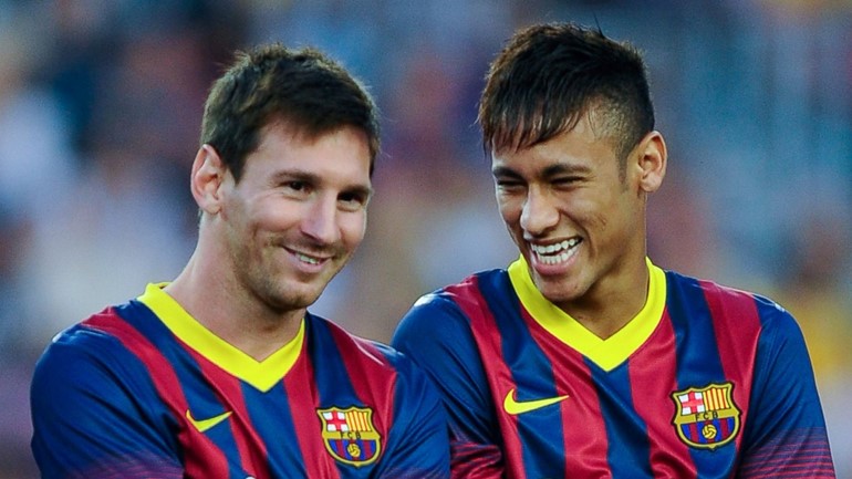 نجما برشلونة ميسي ونيمار 
