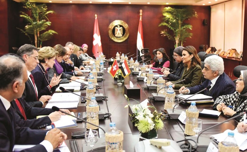 جانب من توقيع إستراتيجية التعاون الجديدة مع سويسرا﻿