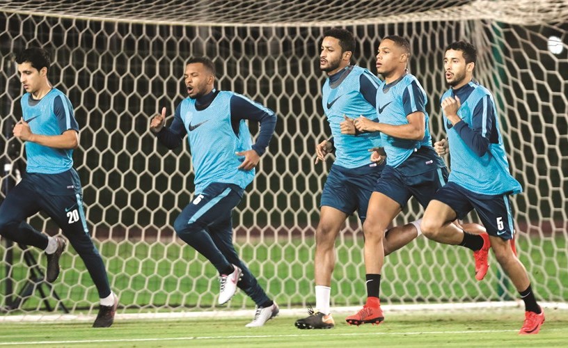جانب من تدريبات منتخب قطر بالدوحة﻿
