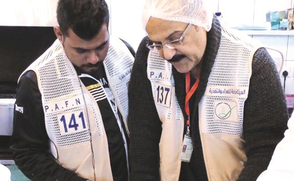 فحص ظاهري للمواد الغذائية﻿