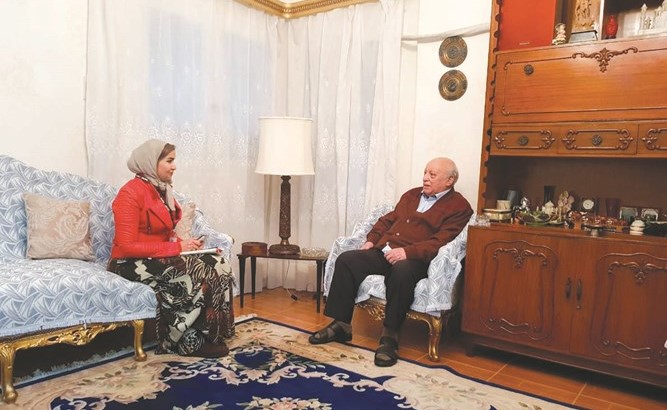 اللواء حسام سويلم متحدثا الى الزميلة هالة عمران﻿