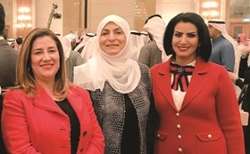 فاطمة العازمي وإيمان عريقات ود.حنان حمدان﻿