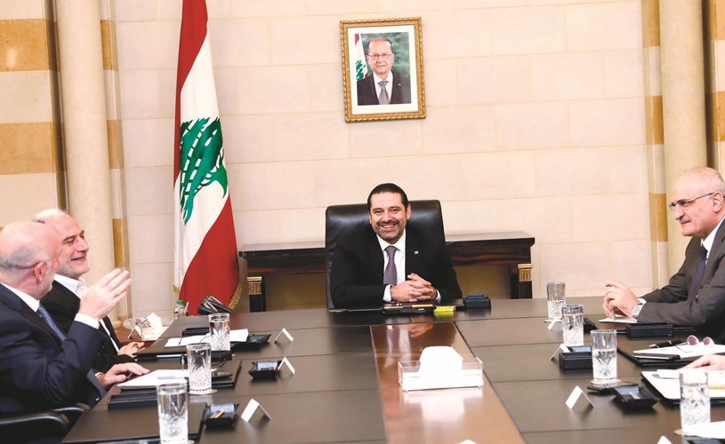 رئيس مجلس الوزراء سعد الحريري مترئسا اجتماعا للجنة الطاقة	(محمود الطويل) ﻿