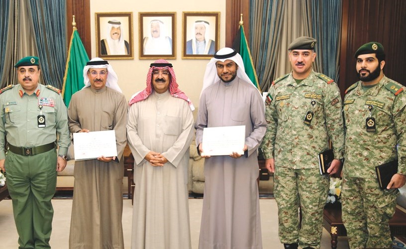الشيخ مشعل الأحمد خلال تكريم المشاركين﻿