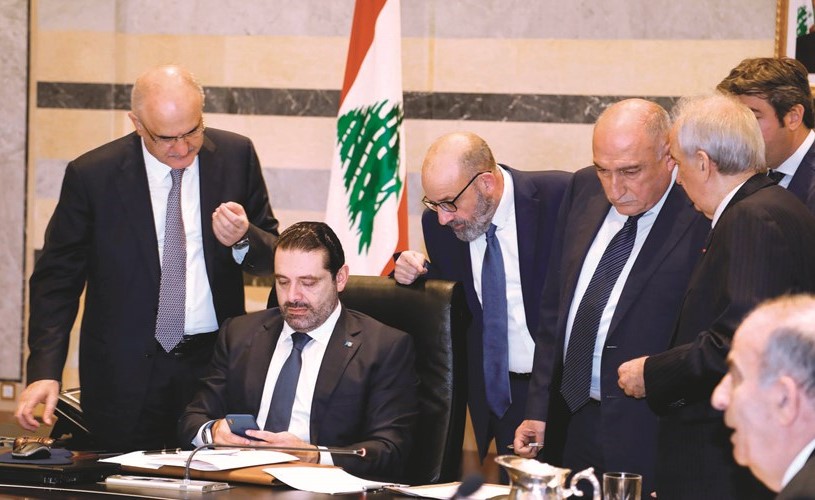 رئيس مجلس الوزراء سعد الحريري مترئسا جلسة مجلس الوزراء في السراي الحكومي	(محمود الطويل)﻿
