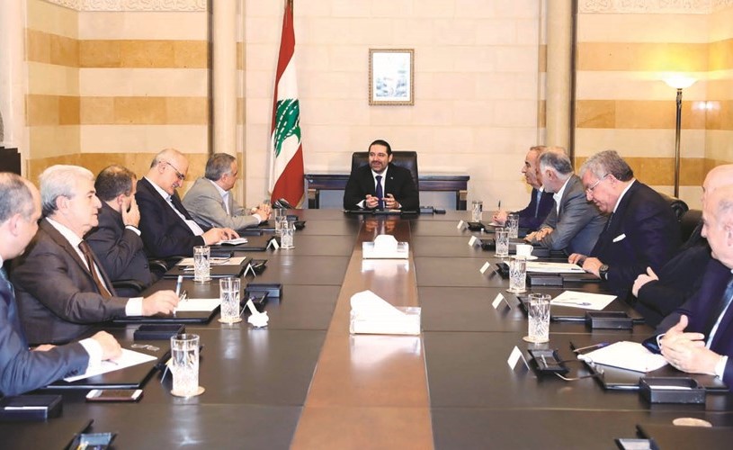 رئيس الحكومة سعد الحريري مترئسا اجتماعا للجنة الوزارية لتطبيق قانون الانتخابات          (محمود الطويل)