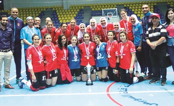 فريق الأهلي بطل العرب للطائرة﻿