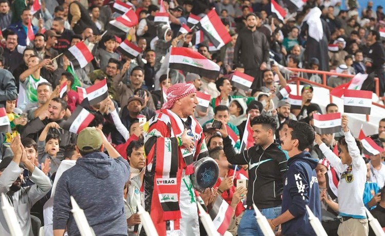 وجماهير العراق ساندت فريقها بحماسة﻿