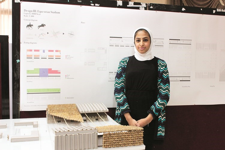 طلبة «العمارة» صمموا أيقونات معمارية رياضية عالية المستوى