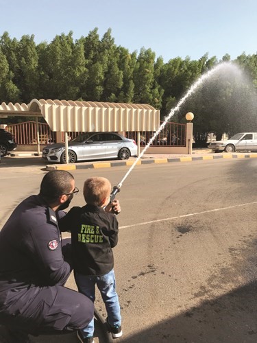 تجربة استخدام خراطيم الإطفاء﻿