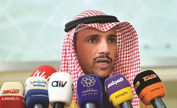 رئيس مجلس الأمة مرزوق الغانم متحدثا﻿