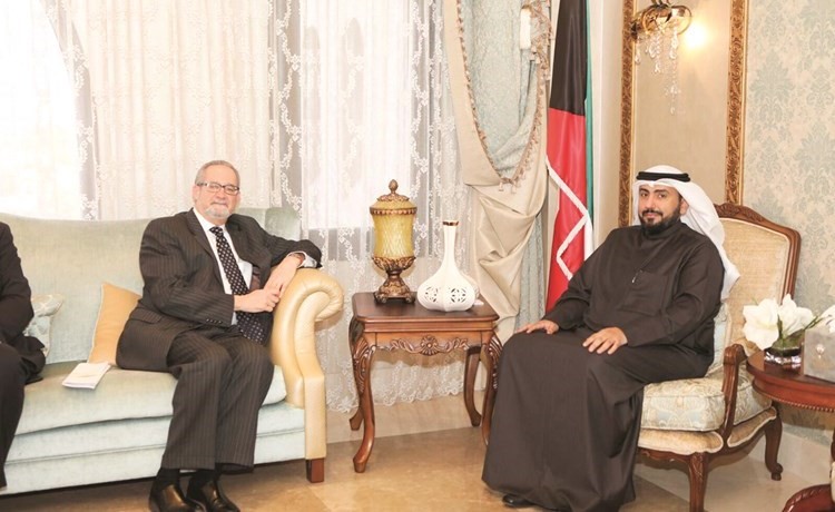 جانب من استقبال د.باسل الصباح للسفير الأميركي لورانس سيلفرمان﻿