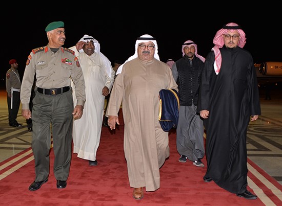 الشيخ ناصر صباح الأحمد عادئداً إلى البلاد صباح اليوم بعد زيارة المملكة