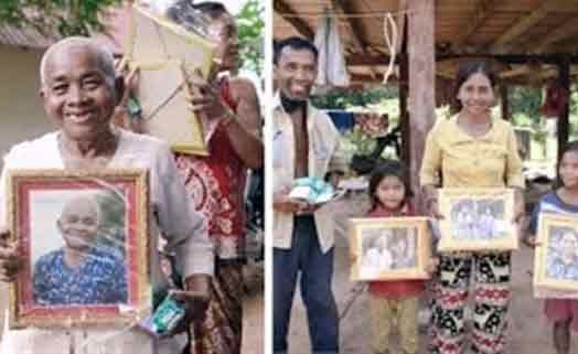 بالفيديو.. رد فعل مؤثر لقرويين فقراء لحظة التقاط صورة لهم