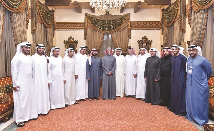 رئيس مجلس الأمة مرزوق الغانم مستقبلا الوفد الإماراتي ﻿