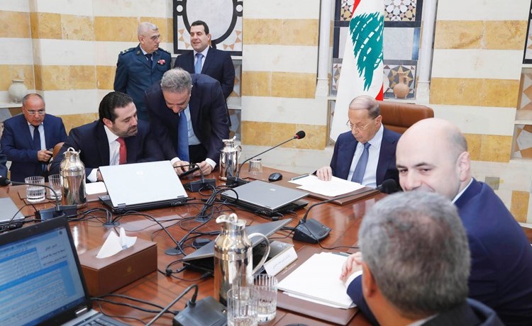 جلسة مجلس الوزراء برئاسة الرئيس العماد ميشال عون في بعبدا	(محمود الطويل)﻿
