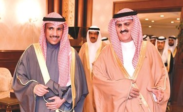 الغانم مع رئيس مجلس النواب البحريني أحمد بن إبراهيم الملا﻿