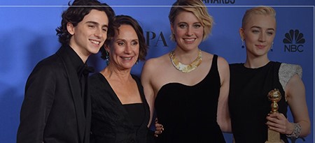 فيلم lady bird يفوز بجائزة أفضل فيلم موسيقي أو كوميدي بحفل توزيع الغولدن غلوب 