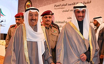 صاحب السمو الأمير الشيخ صباح الأحمد ورئيس مجلس الأمة مرزوق الغانم 