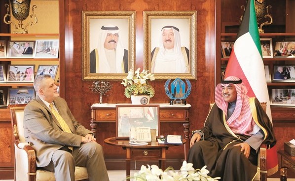 الشيخ صباح الخالد مستقبلا يان كوبيش ﻿
