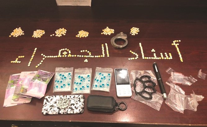 من الحبوب التي ضبطت في الجهراء﻿