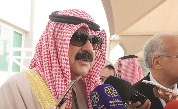 خالد الجارالله متحدثا للصحافيين﻿