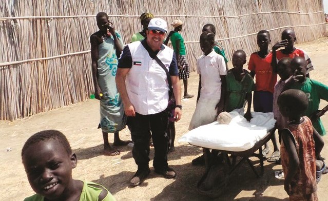 جانب من توزيع المساعدات في جنوب السودان ﻿
