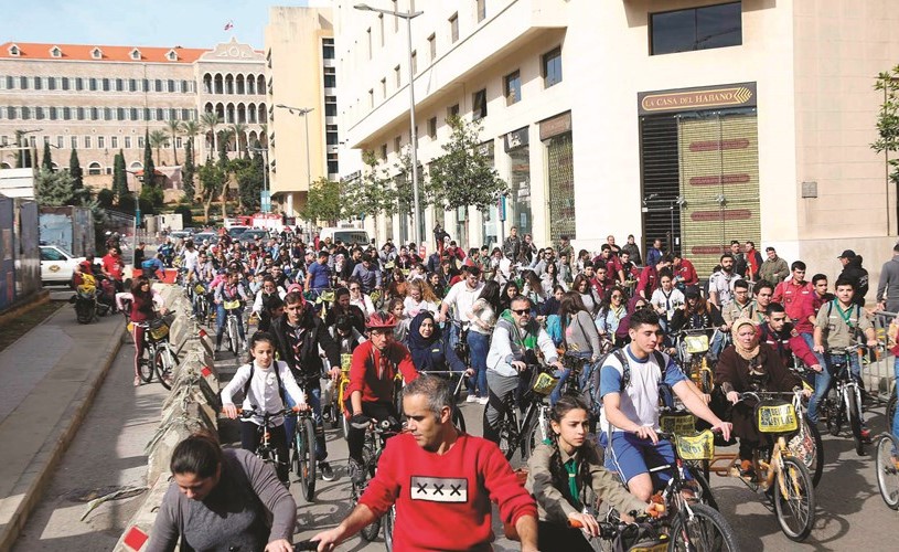 بلدية بيروت خلال اقامتها يوما ترفيهيا في ساحة النجمة بوسط بيروت تحت شعار احد غير شكل في ساحة النجمة- (محمود الطويل)﻿