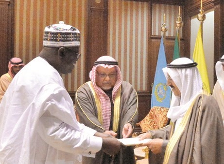 صاحب السمو الأمير يتسلم أوراق اعتماد سفير غانا أحمد رفاعي يحي ﻿