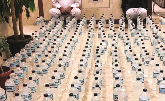 الخمور التي ضبطت بالجليب﻿
