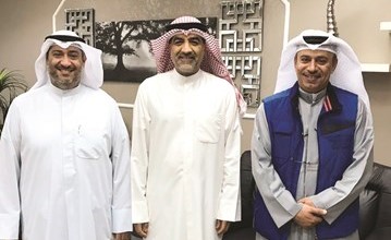 محمد الحاضر يتوسط هشام العميري ومؤيد العودة﻿
