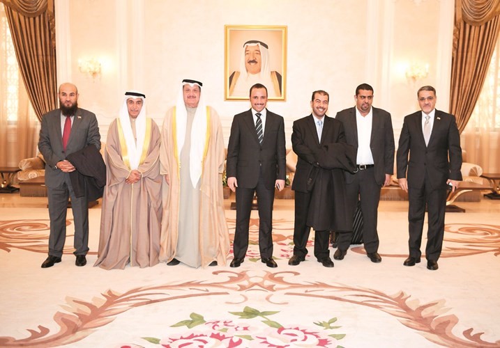 الرئيس مرزوق الغانم ونائبه عيسى الكندري وم.عادل الخرافي ود.خليل عبدالله وراكان النصف وعلي الدقباسي وعلام الكندري﻿