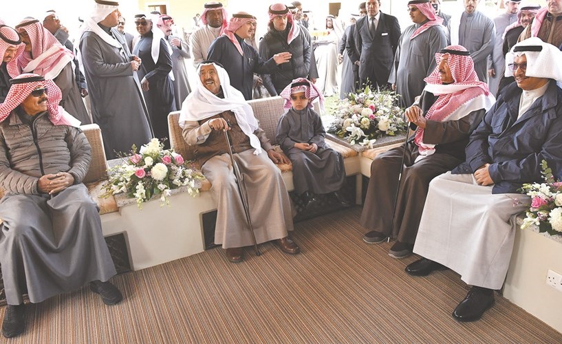 صاحب السمو الأمير الشيخ صباح الأحمد وسمو ولي العهد الشيخ نواف الأحمد والشيخ جابر العبد الله وسمو رئيس الوزراء الشيخ جابرالمبارك ﻿