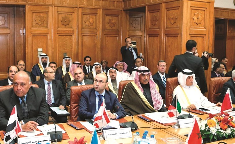 نائب رئيس مجلس الوزراء ووزير الخارجية الشيخ صباح الخالد خلال ترؤسه وفد الكويت في الاجتماع الوزاري ﻿