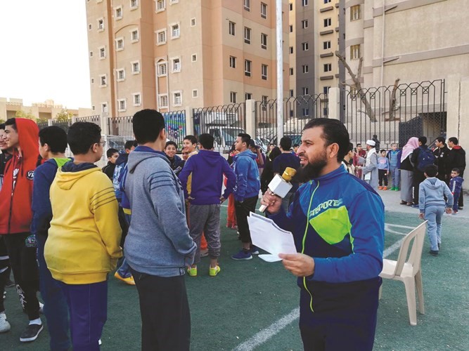 أنشطة متنوعة خلال اليوم الرياضي﻿