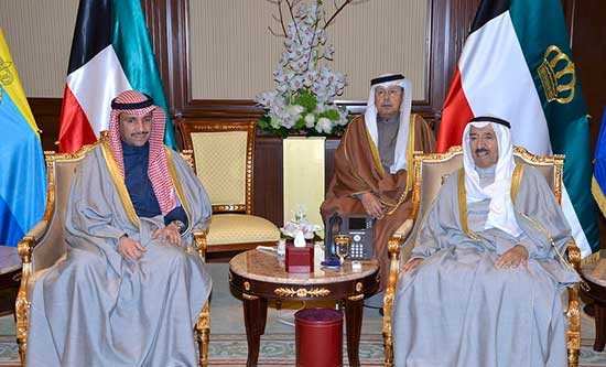 الأمير يستقبل الغانم وأعضاء الشعبة البرلمانية المشاركين في اجتماع الاتحاد البرلماني الدولي