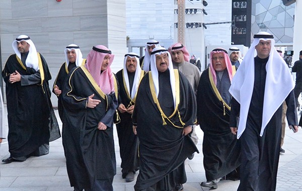سمو الشيخ ناصر المحمد والشيخ علي الجراح والشيخ خالد الجراح والشيخ خالد العبدالله والشيخ خليفة الدعيج