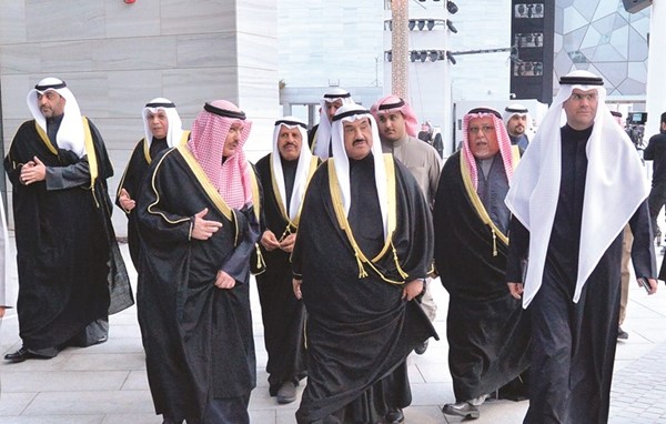  ﻿سمو الشيخ ناصر المحمد لدى وصوله إلى مقر الحفل﻿