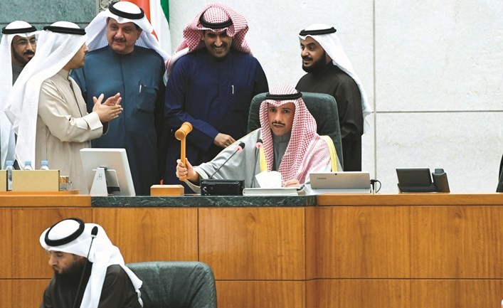 الرئيس مرزوق الغانم وعيسى الكندري ود.محمد الحويلة وفراج العربيد وأحمد الفضل وسعود الشويعر﻿