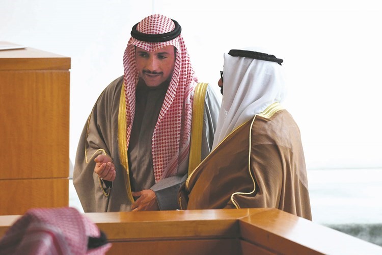 الرئيس مرزوق الغانم والشيخ ناصر صباح الأحمد﻿