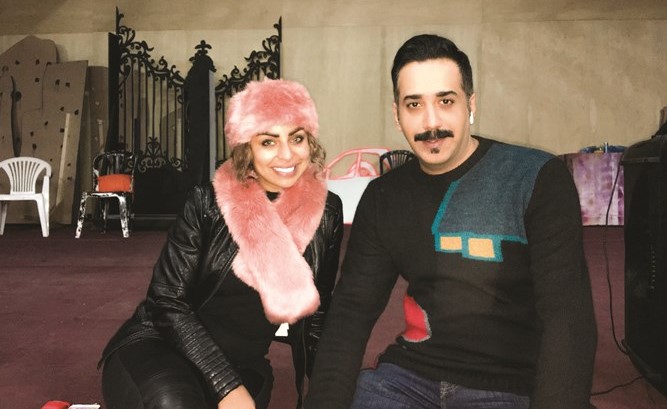 هند البلوشي مع الزميل بشار جاسم﻿