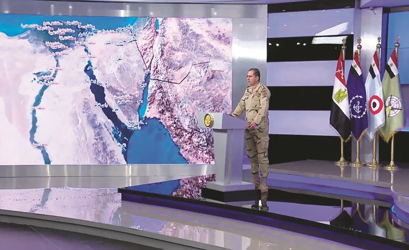 المتحدث العسكري العقيد تامر الرفاعي معلنا انطلاق العملية﻿